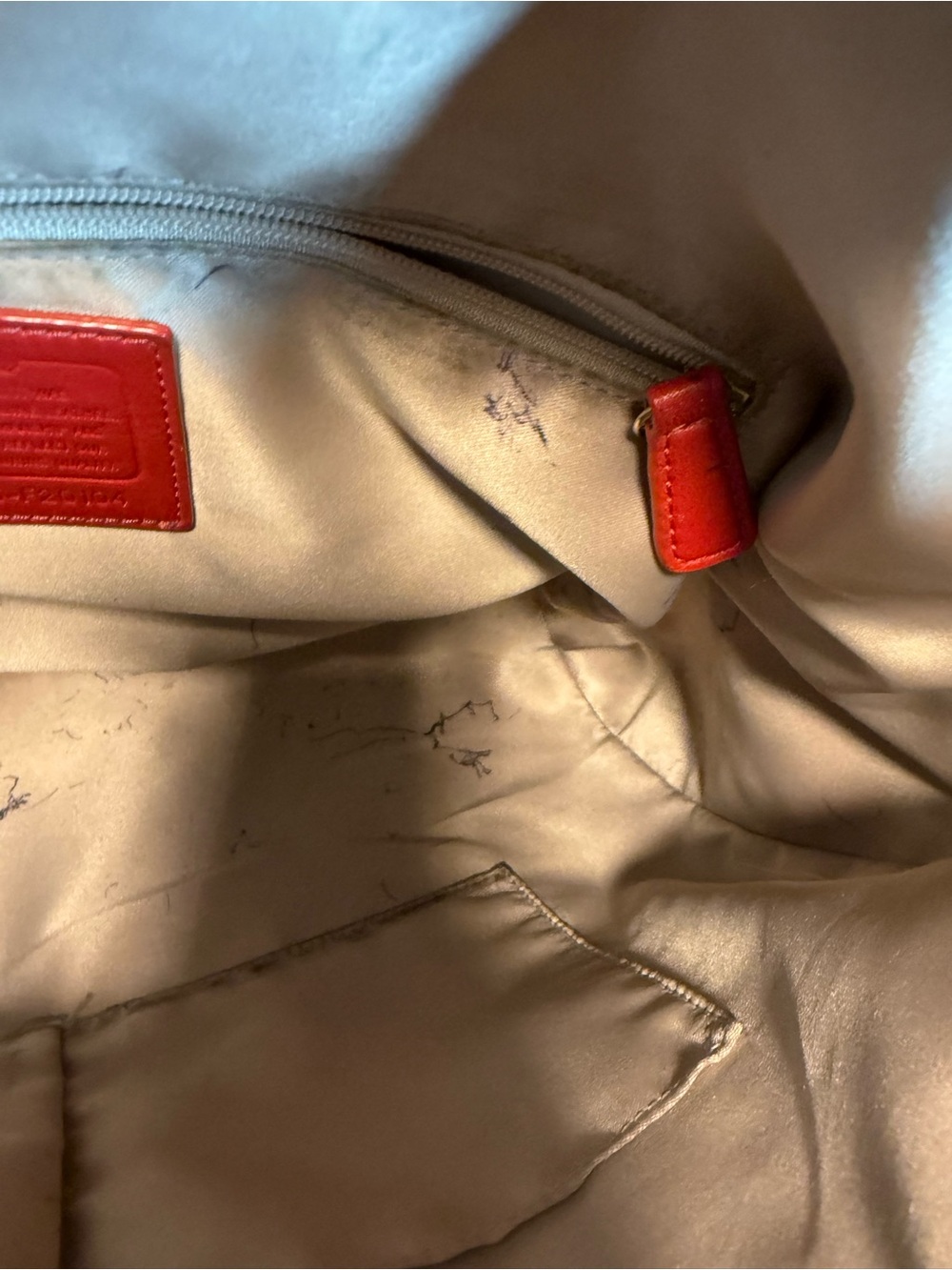 Vintage Coach Ashley Red Leather Tote Bag - Picture 11 of 12